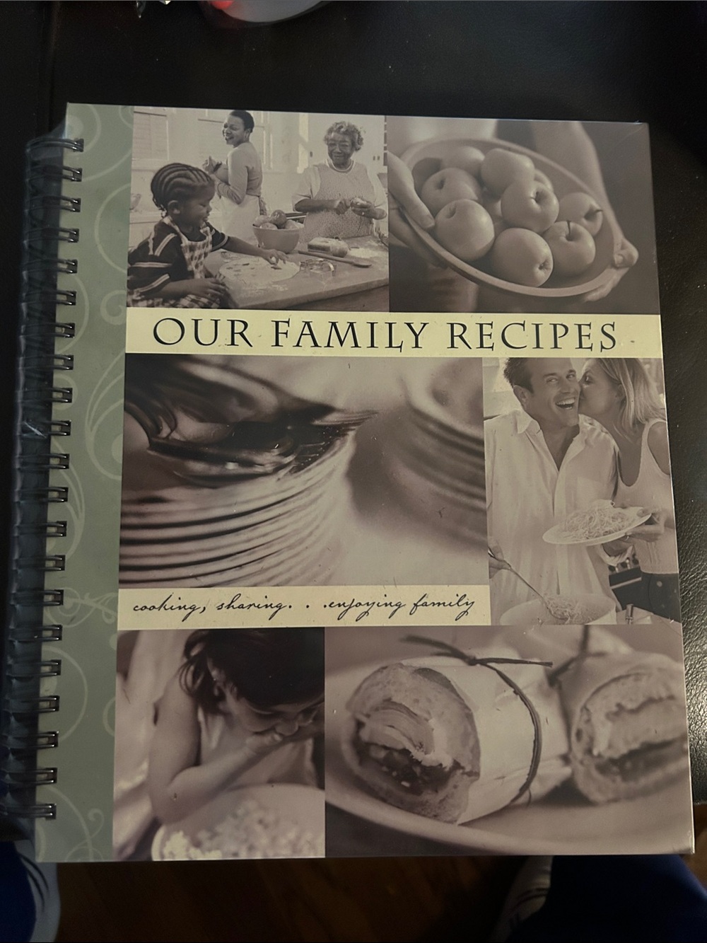 Our Family Recipes Spiral Recipe Book - Green Cover